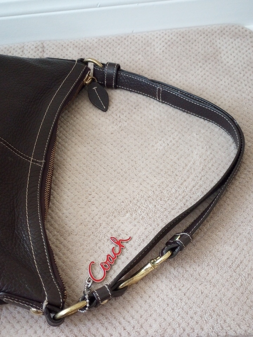 Coach Penelope Pebble Leather Soho Convertible Shoulder To Crossbody Bag - Picture 8 of 14